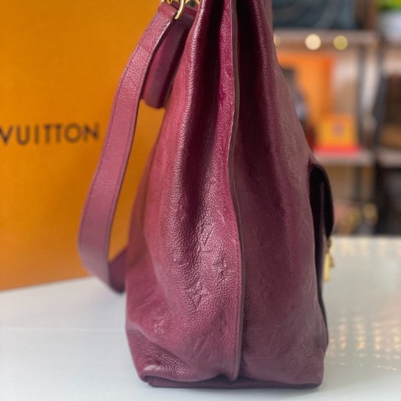LOUIS VUITTON Metis Hobo Monogram Empreinte Leather Tote Dark Burgundy Authentic - Picture 12 of 16